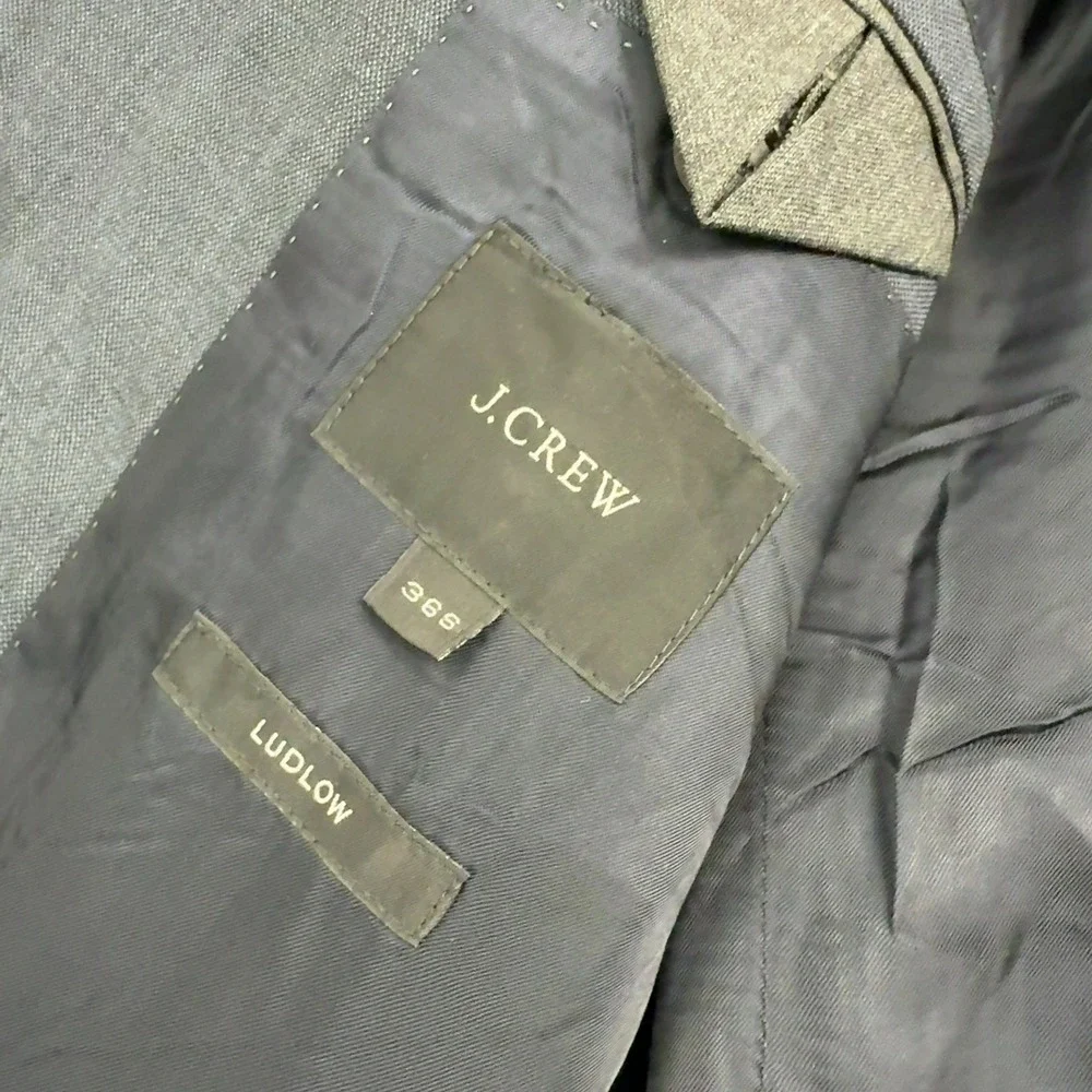 J Crew Blazer Men 36S Grey Wool Ludlow Tollegno 1900 Italian Fabric Professional